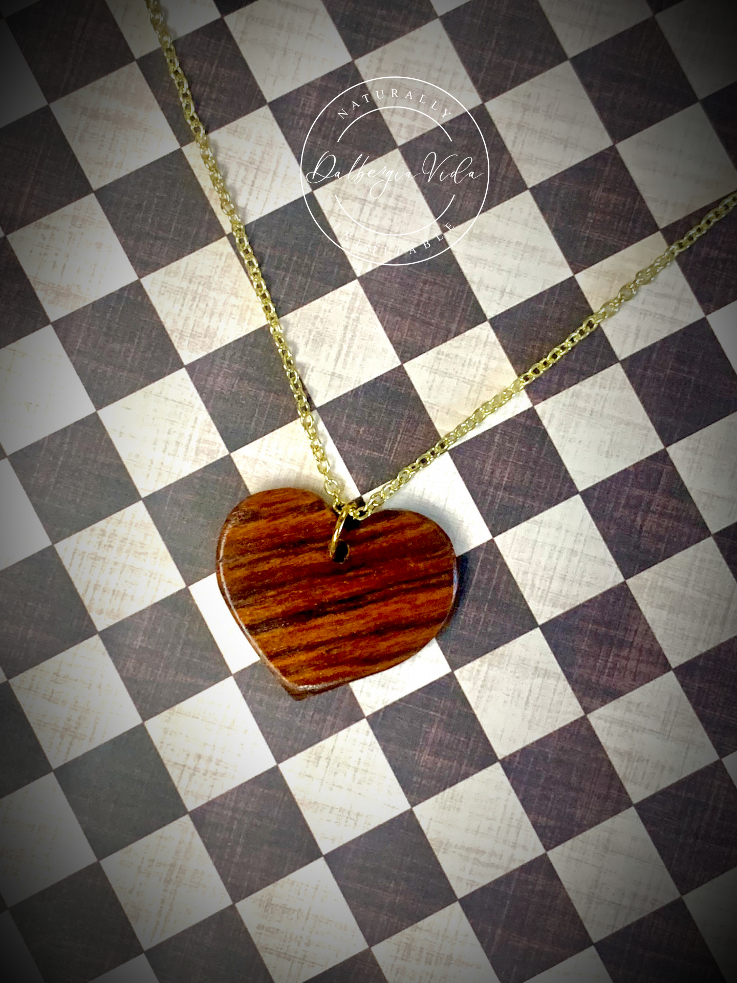 Cocobolo Heart Pendant