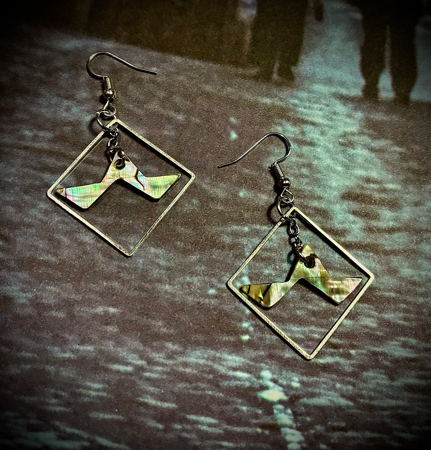 Abalone Pearl Prism Earrings