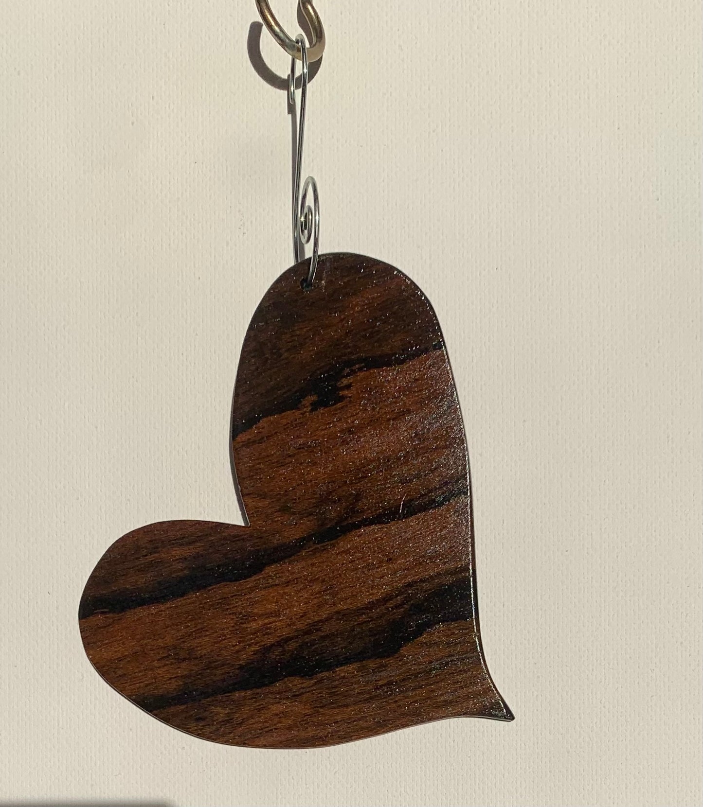 Ziricote Heart Ornament