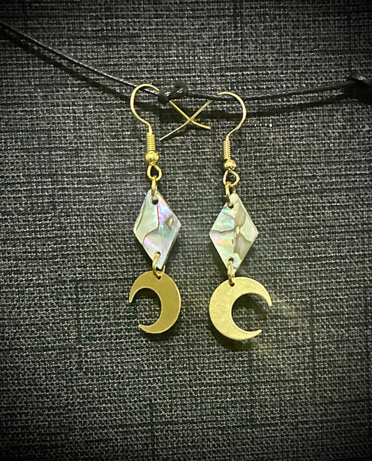 Pearl Moon Drop Earrings