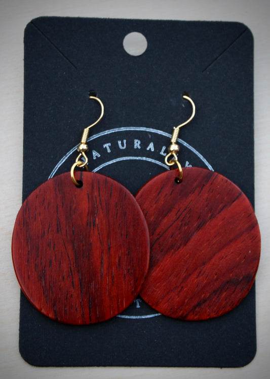 Cocobolo Round Earrings