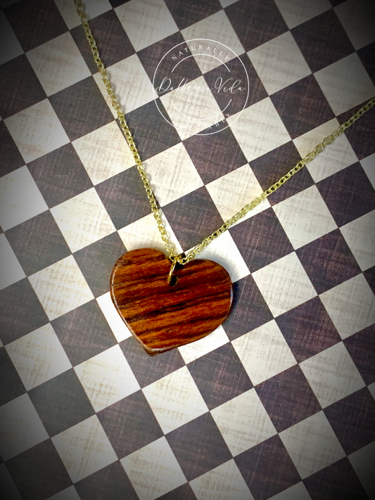 Cocobolo Heart Pendant