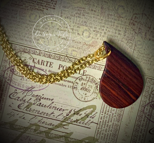 Cocobolo Tear Pendant